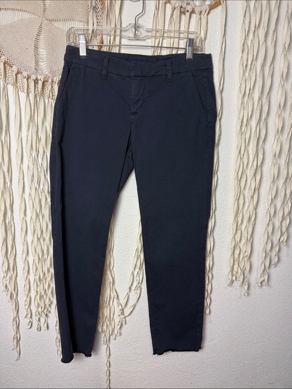 Frank & Eileen Wicklow Italian Chino Cotton Blend Trouser 8 in Charcoal Gray - Picture 2 of 13
